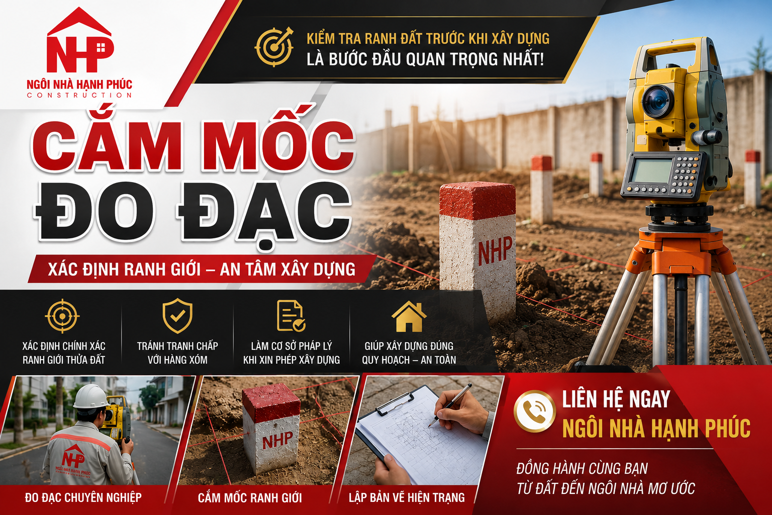 Kiểm Tra Ranh Đất Trước Khi Xây Nhà: Đừng Để Sai Vài Chục Centimet Mất Cả Trăm Triệu